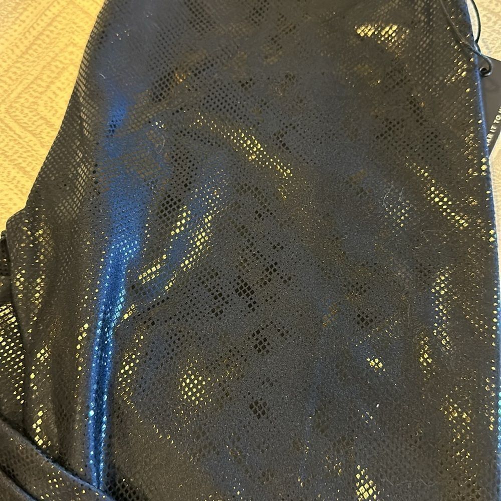 Wear it to Heart (WITH) Women’s High Waist Blue Black w Viper Foil Leggings - L - Picture 2 of 6